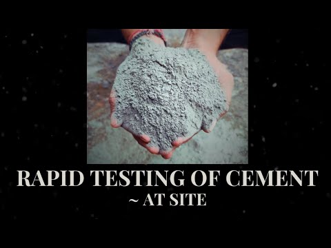 Rapid Test of Cement on Site