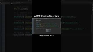 ASMR Common Selenium Commands #asmr #selenium #asmrcoding