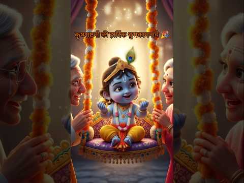 "😍 नन्हे कृष्ण की सबसे प्यारी झूला झूलती झलक | Krishna Janmashtami Special 2025 🎉"#shorts #krishna