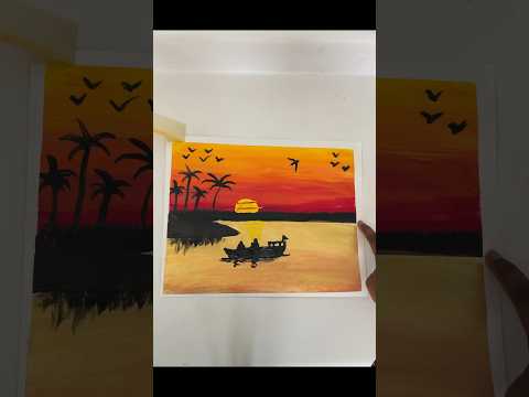 Sunset painting #sunsetpainting #sunset #sunsetview #sun