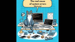 The real cause of system errors? Cats on keyboards, obviously! #DevOps #CodingHumor #DevOpsMemes 😸💻🐾