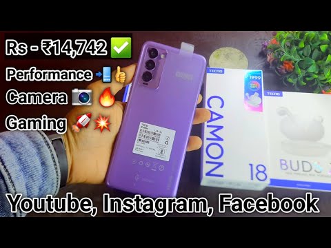 Tecno Camon 18 Unboxing & Review - Helio G85, 48MP Selfie, 5000mAh Battery ,Earbuds Free worth 1,999