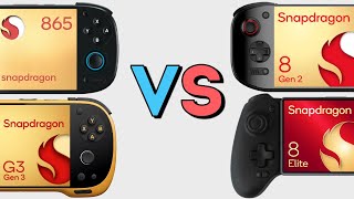 Snapdragon 8 Elite vs G3 Gen 3 vs 8 Gen 2 vs 865 (Switch)
