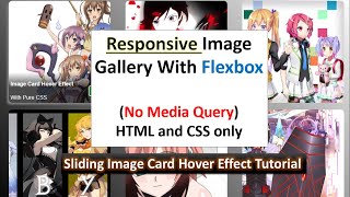 Responsive Image Gallery With Image Card Hover Effect Using HTML and CSS only | Image Hover Effect.