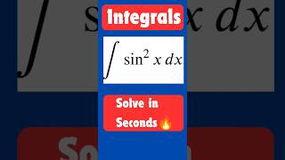 ✅ Only 1% Know This Trick 😱 | integrate sin^2x dx in 20 Seconds | Integral Calculus Magic ✨