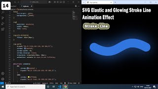 SVG Elastic and Glowing Stroke Line Animation Effect use in Css and Html || Html & Css for Beginers