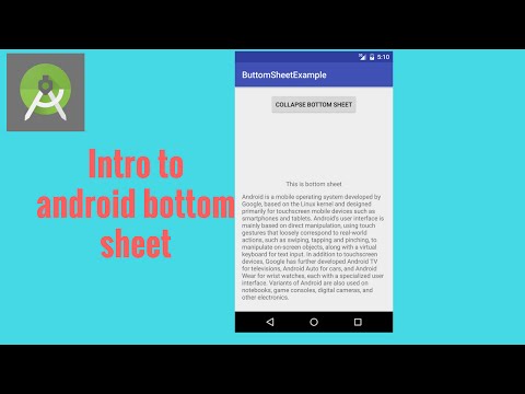 Intro to android bottom sheet