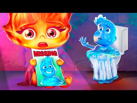 Fire And Water From Elemental Have Children! Dad VS Stepdad Parenting Hacks *Wade VS Ember Struggles
