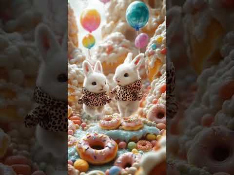 🐰 Bunnies Eating CAKES  🍬 | Cutest Bunny ASMR | Viral Rabbit Mukbang Watch this adorable   bunnies