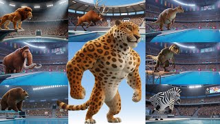 🏊‍♂️ ABC Prehistoric Animal Athlete Song  | Fantasy Olympic Swimming Animals 🦖 | Jumpy Jungle TV