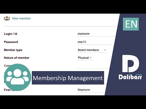 Tutorial 18 - EN - Membership Management with Dolibarr ERP CRM