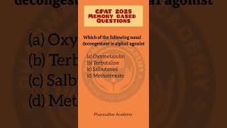 GPAT 2025 Memory-based Questions | Question 3
