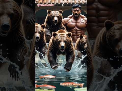 “भालू vs मछली 🐻🐟 | तालाब में मची अफरातफरी!”#ai #fish #shorts #wgitachi