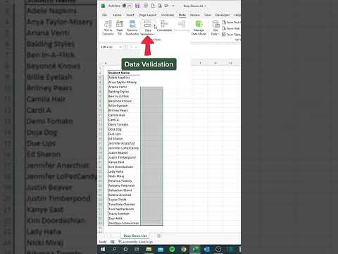 Easy way to create Drop down list in excel #shorts #excel