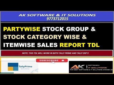 PARTYWISE STOCK GROUP & CATEGORY WISE ITEM WISE SALES REPORT