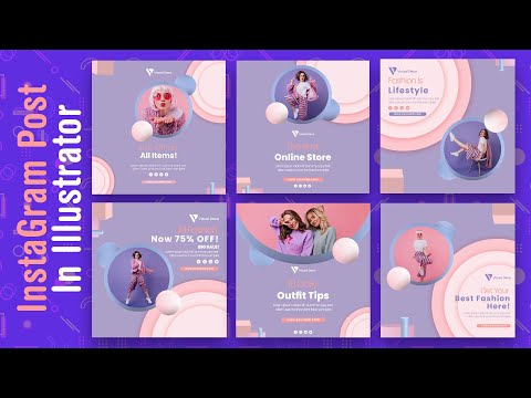 8 Social Media Post Design In Illustrator With The Help of Simple Elements | Part 2