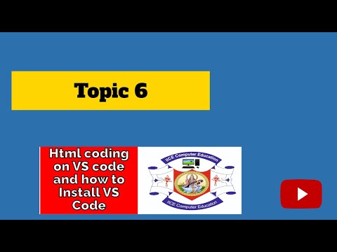 HTML| Lesson 6 | html coding on VS code and how to Install VS Code| IICE Computer Education Shimla