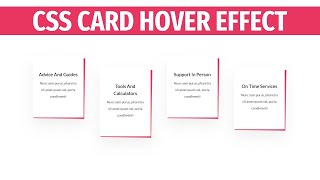 Creative CSS Card hover Effect | Html and CSS