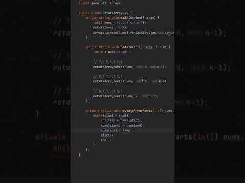 Rotate array  #tricks