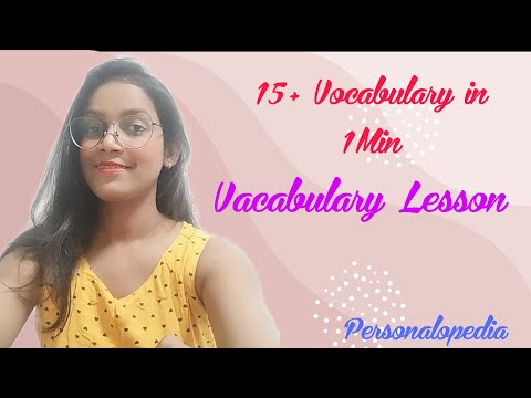 Word of the Day| 15+ words in 1 min Learn English| Vocabulary| Personalopedia