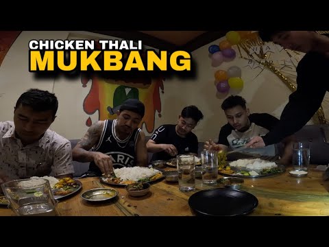 CHICKEN THALI MUKBANG 😂😂 // GUYS HARU LE 2 DIN kO LAGI KHAi DIYE 😂