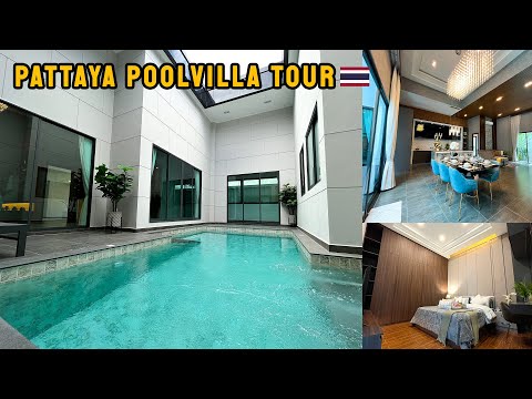 The swimming pool is in the center! Luxurious modern style home in Pattaya | POV Poolvilla