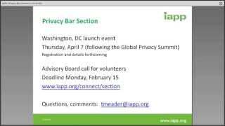IAPP Privacy Bar Section Announcement