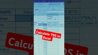 Excel for Accountant Calculate TDS in Excel|#ytshorts#shorts