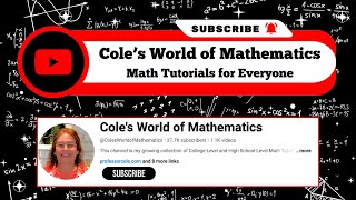 Unlock Math Mastery with Cole's World of Mathematics! #MathEducation #LearningMath #MathForStudents