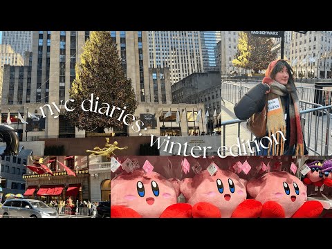 nyc diaries ☃️🌃 | prancing around times square, pretty christmas trees, staying cozy