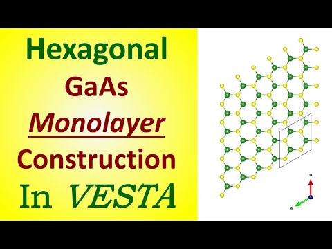 VESTA Software - GaAs Hexagonal Monolayer Construction