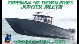 FREEMAN 42 DEMOLISHES JUPITER INLET AUGUST 14TH, 2021