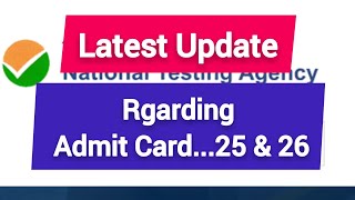 Ugc Net Admit Card 2021/ Nta Net Admit Card 2021 / Latest Update by NTA regarding Admit Card 2021