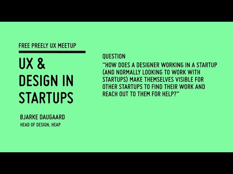 Preely Meetup - UX & Design in starups. Behind the talk