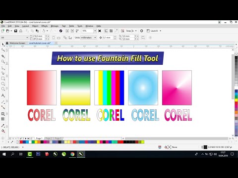 How to Use Fountain Fill in Coreldraw (interactive tool)