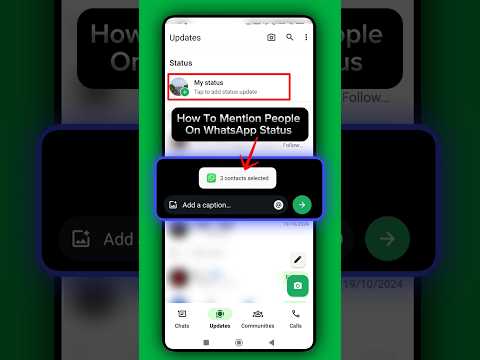 How to mention people on WhatsApp status