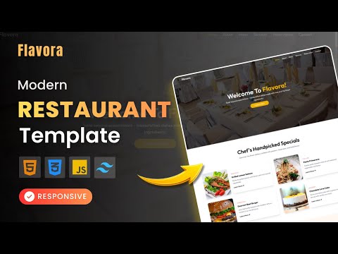 Flavora – Premium Restaurant Website Template | HTML + Tailwind CSS