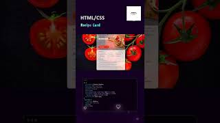 🍲 Recipe Magic: HTML, CSS & JS Recipe Card Creation! 📜||#shorts #short #design #cardanimation #web3