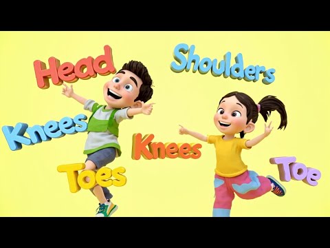 Head, Shoulders, Knees & Toes |Fun Fast & Slow Action Song for Kids|5-Minute Preschool Movement Song