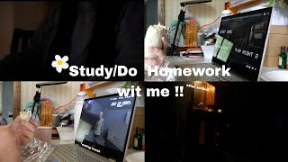 Do Homework With Me ✏️ | Relaxing Night Study Routine 😴