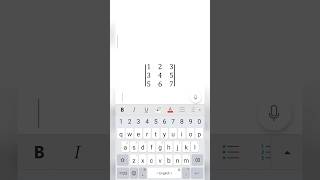 How to type 3*3 determinant in ms word from mobile #determinants #maths #matrix #msoffice #msword