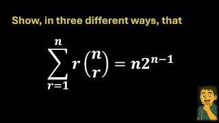 3 Beautiful Ways to Prove a Binomial Identity | Combinatorics Explained Clearly