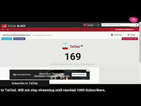 Wont stop live stream until we hit 1,000 Subscribers