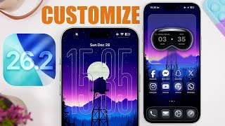 iOS 26.2 - CUSTOMIZE The New Lock Screen & Home Screen !