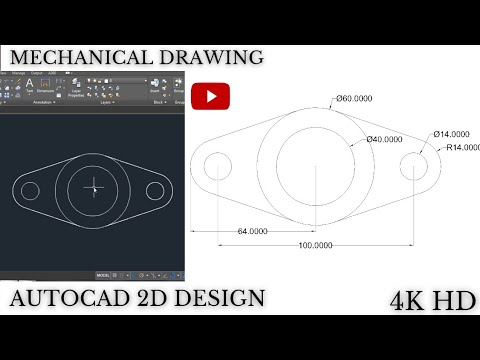 AutoCad Drawing for Mechanical | Autocad 2d tutorial for beginner | Drawing | CAD by Ahid | #autocad