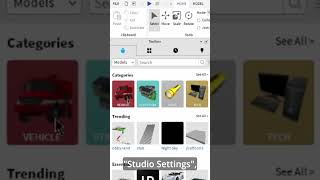 Dark Mode in Roblox Studio #robloxstudiotutorial #roblox #robloxstudio #shorts