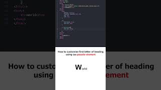 customize heading using css pseudo element #shorts #coding #css #htmlcoding #htmlcssjs #htmlcss