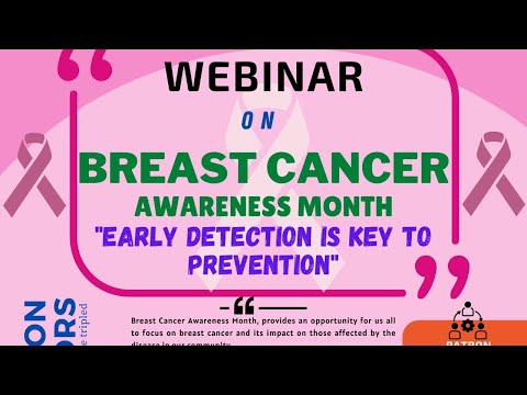 Webinar: Breast cancer awareness month- early detection is key to prevention