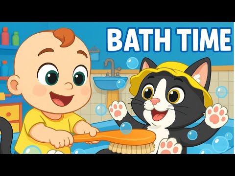"Hey Diddle Diddle | Bathing the Cat Song| HAPPY TOONS & KIDS SONGS  | PART 2
