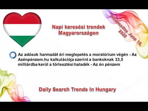 Napi keresési trendek Magyarországon 10-06-2020
